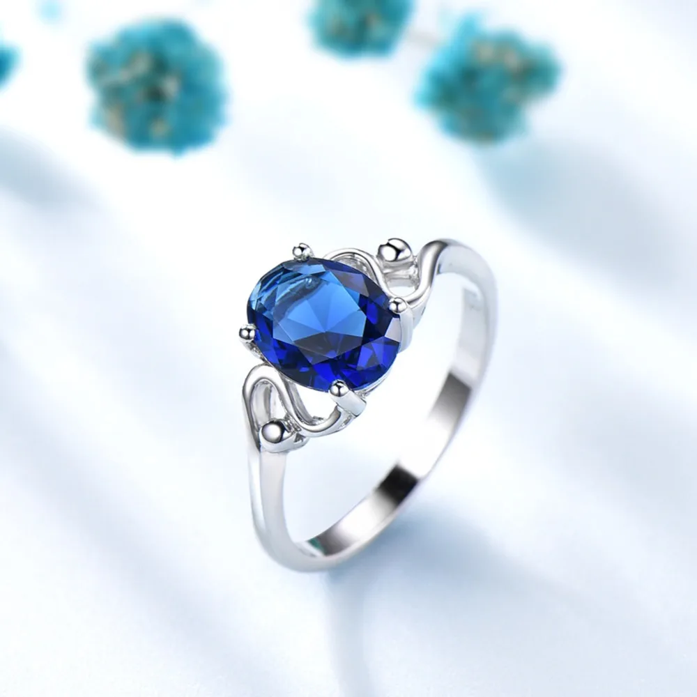 ORSA JEWELS 925 серебро Овальный Сапфир для женщин обручальное кольцо натуральный синий Пасьянс Вечность кольцо ювелирные изделия VSR22