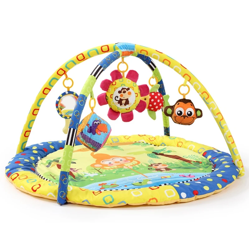 Игровой коврик с обезьяной, игровое одеяло, детская игрушка, детский музыкальный коврик для ползания, одеяло для ползания