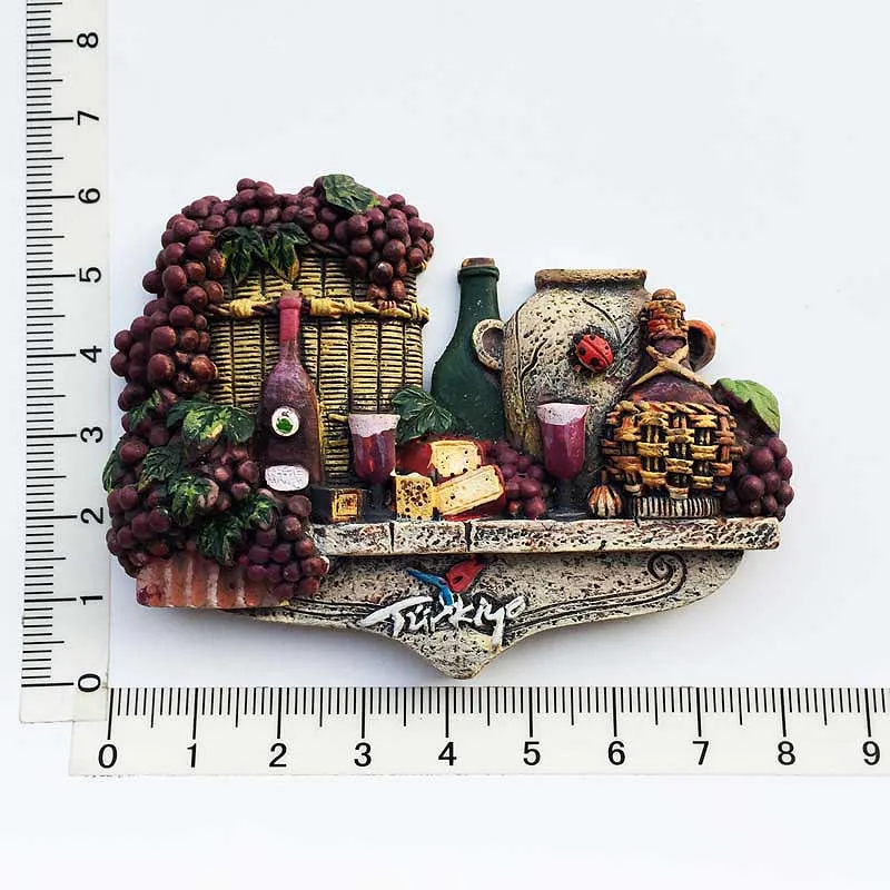 

Turkey Tourism Refrigerator Magnets Stickers Home Kitchen Decor Food Magnetic Fridge Magnets Hand Painting Decorative Crafts