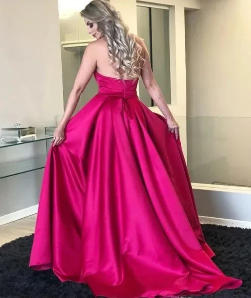 Милое Тюлевое вечернее платье Robe De Soiree атласное с Боковым Разрезом Длинное Вечернее платье для выпускного вечера вечерние платья