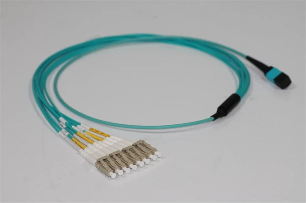 8 core MPO patchcord OM3 женский MTP-4DLC 1 3 5 10 15 м волокно breakout MTP Тип B 8 core OM3 ftth джемпер оптический патч-провод ELINK