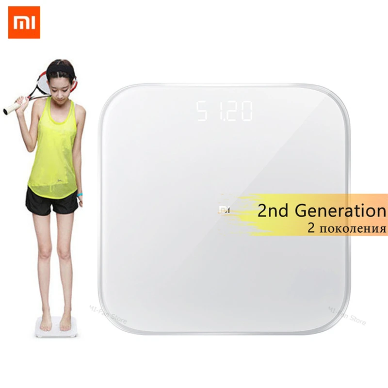

Original New Xiaomi Smart Weighing Scale 2 Bluetooth 5.0 MiFit APP Control Precision Weight Scale LED Display Fitness Household