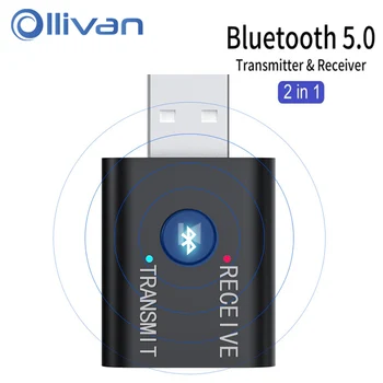 

2020 New USB Bluetooth 5.0 Audio Transmitter Receiver 3 in 1 Mini Adapter Receiver 3.5mm Jack AUX Stereo Music Wireless Adapter