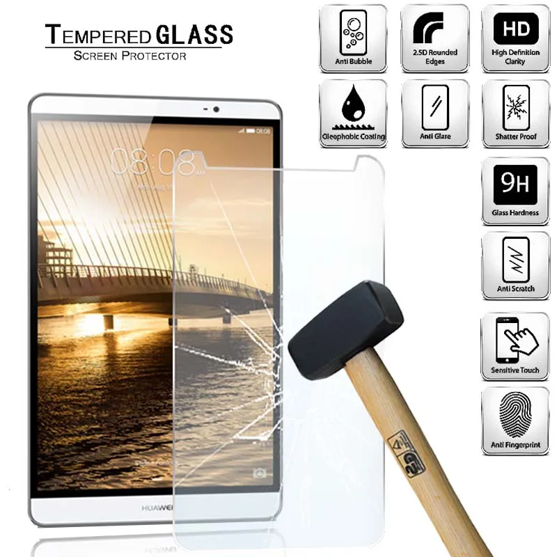 

Tablet Tempered Glass Screen Protector Cover for Huawei Mediapad M2 8.0 Anti-Fingerprint Anti-Screen Breakage Tempered Film