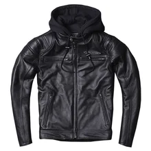 Мужская Черная облегающая Байкерская кожаная куртка размера плюс 4XL из натуральной толстой воловьей кожи, зимняя мотоциклетная кожаная куртка
