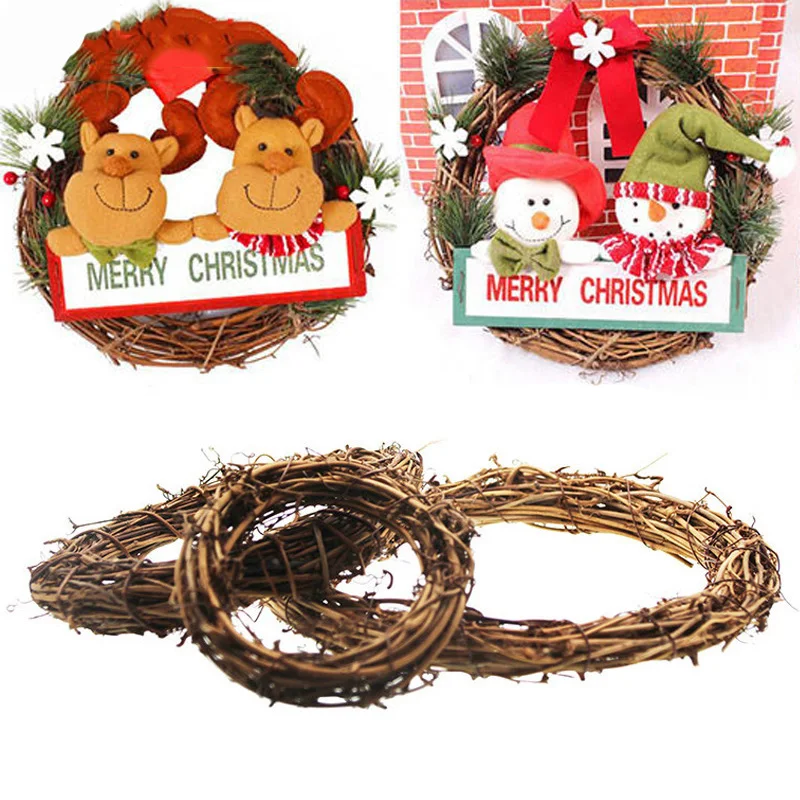 Рождественские украшения для дома Kerst 10-30 см ротанговый венок рождественское