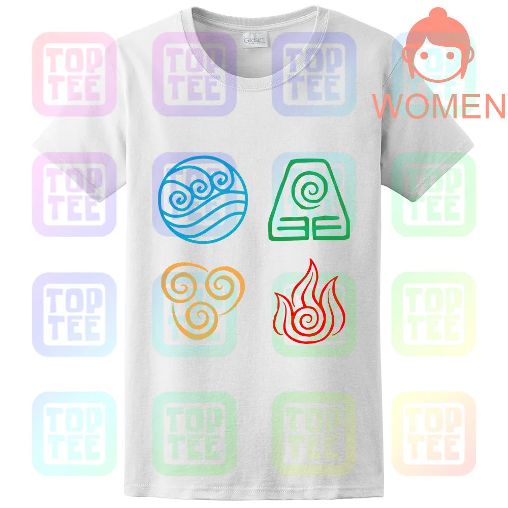 WOMEN-WHITE Аватар Последний Airbender/Legend Of Korra Tribe Print Мужская футболка для взрослых летняя одежда Размер: S-3Xl - Цвет: WOMEN-WHITE