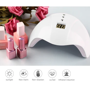 

Nail Dry Tool 24W UV Led Lamp Nail Dryer For All Types Gel USB 12Leds UV Lamp For Nail Machine Curing Lamp With Timer 30s/60/99s