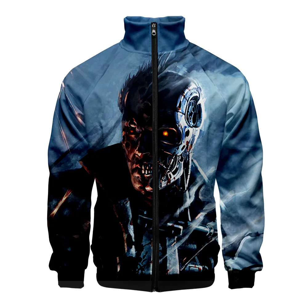 Terminator Dark Destiny Autumn Winter Hoodies Men Sweatshirts Zipper Fitness Hoody Jackets And Coats For Men Harajuku
