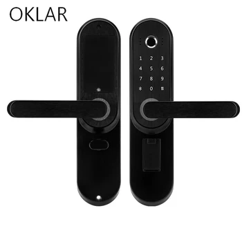 

OKLAR Electronic Fingerprint Door Lock Password Digital Code Keyless Intelligent Biometric Fingerprint Lock Smart Home Office