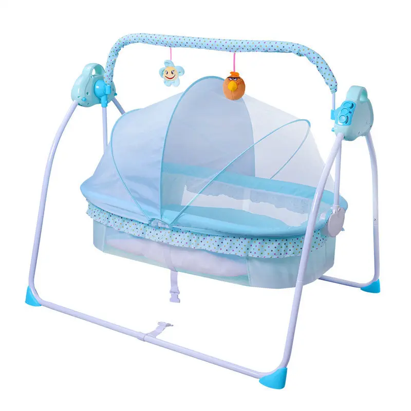 baby crib and swing