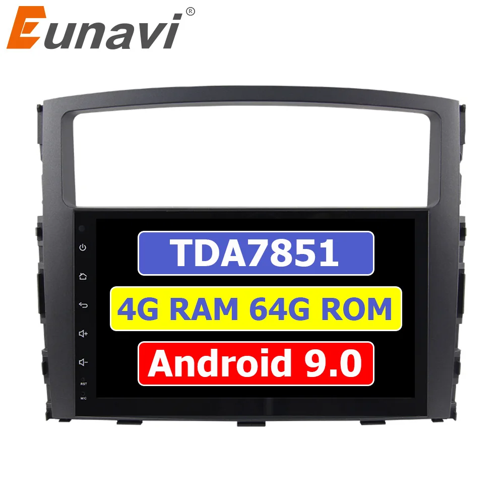 Автомагнитола Eunavi 2 Din Android 9 для MITSUBISHI PAJERO V97 2006-2015 дюймов GPS стерео 4 ГБ 64 8 ядер TDA7851 |
