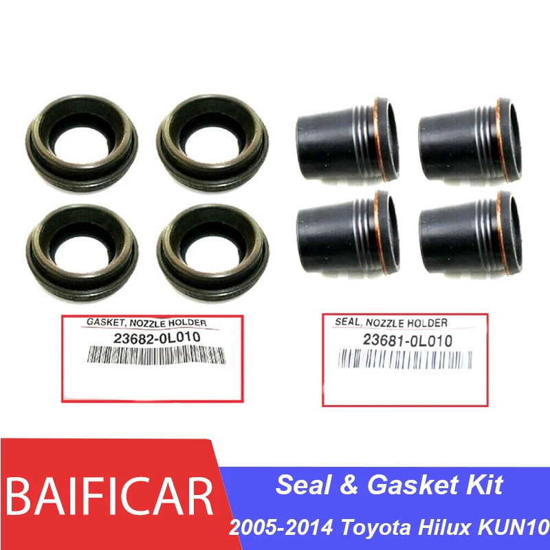 Комплект прокладок головки цилиндра инжектора Baificar 23681-0L010 для Toyota Hilux KUN10 2.5L 3.0L