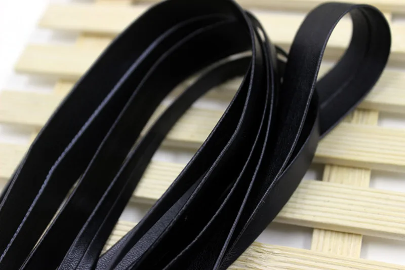 Meetee 5 метров 3-30 мм черный мягкий плоский кожаный шнур веревка DIY ожерелье браслет ювелирные изделия для изготовления одежды сумки края аксессуары