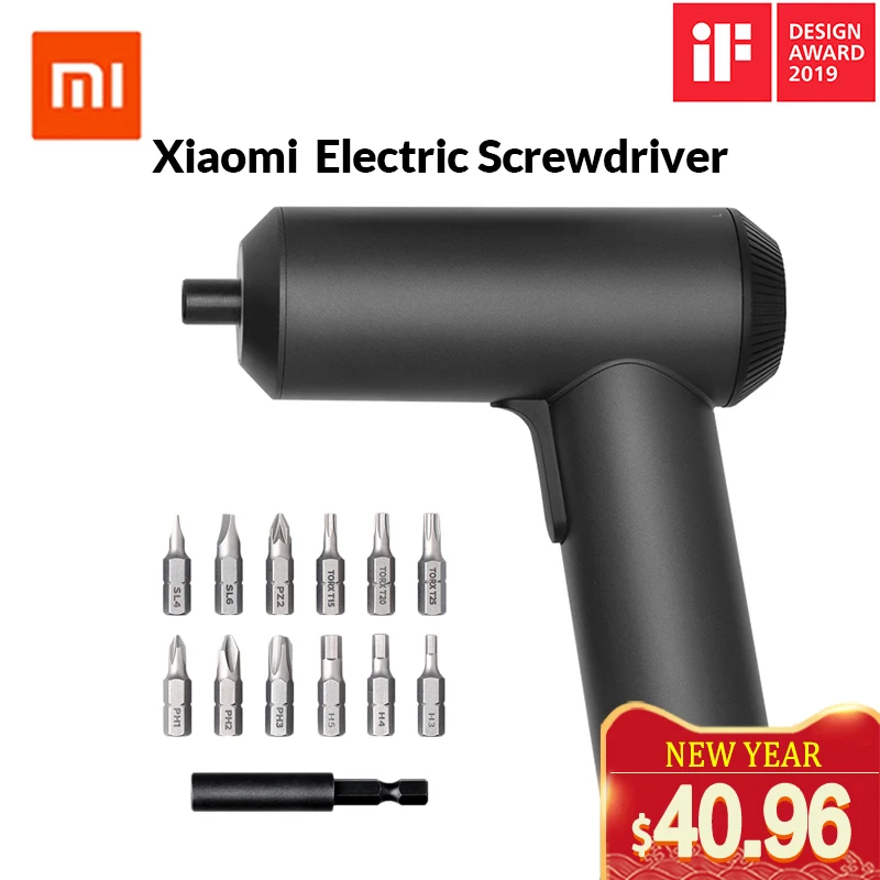 

In stock Xiaomi Mijia Cordless Design Electric Screwdriver Mini Portable 2000mah Rechargeable With 12Pcs S2 Screw Bits Home Tool