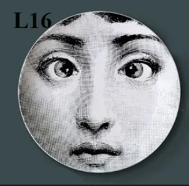 V Изысканное Украшение Artesanato Fornasetti Рукоделие украшение керамика Hogar Manualidades Fornasetti тарелка фарфоровые настенные тарелки - Цвет: V