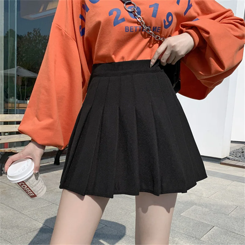 Plus Size Skirt Autumn and Winter Korean Style Short Woolen Younger Pleated SkirtRachel | Женская одежда
