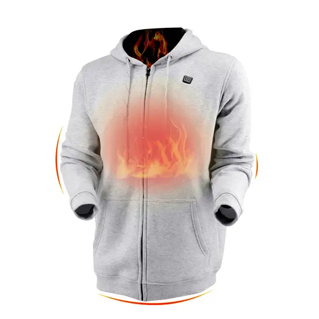 US $39.06 Dr.Qiiwi Men Women Outdoor Hoodie Heating Jacket Soft Lightweight Heated Hooded Coat for Cold Weath