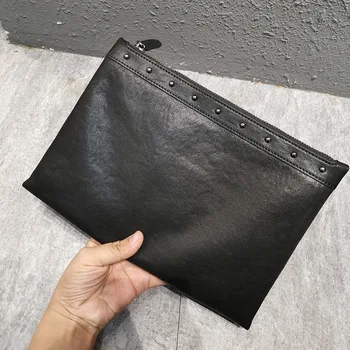 

Men's authentic handbags, mobile phone bags, men's bags, large-capacity envelope bags, clutch bags, real leather men's bags