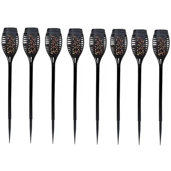 

IP65 Waterproof Solar Path Torches Lights Flame Torches Lights Outdoor Decoration for Patio Garden Path Yard (8Pcs)