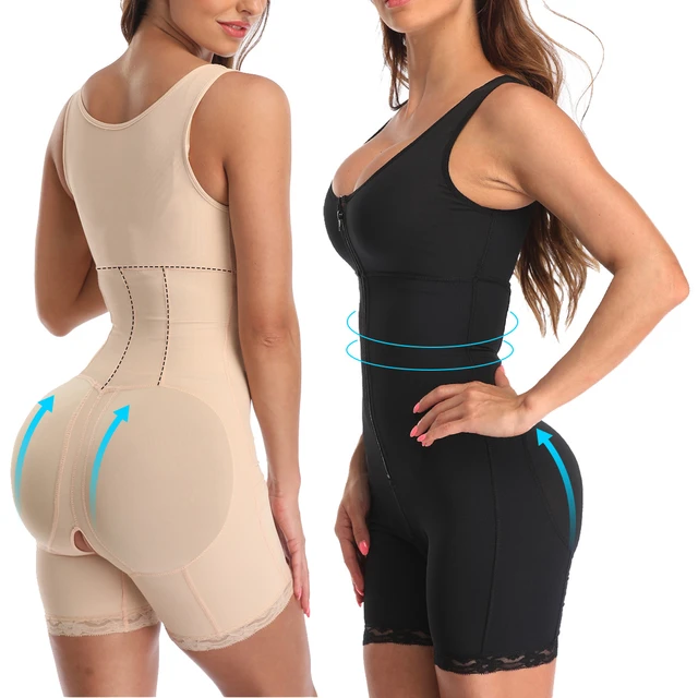 Zip cintura rendas emagrecimento shaper corset controle shapewear bunda  levantador cinta corpo shaper roupa interior bodysuit