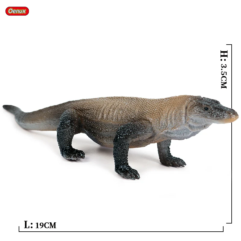 Komodo dragon 1 Oenux оригинальная модель животных Хамелеон ящерица Скорпион сороконожка дикая экшн-фигурки животных украшение дома и сада Миниатюрная игрушка - Цвет: Komodo dragon 1