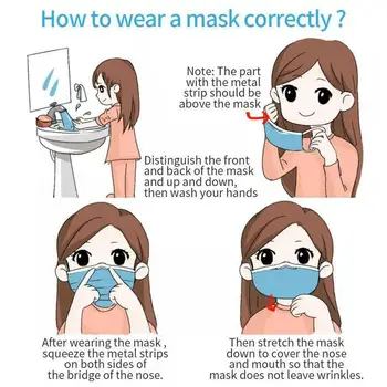 

50Pcs Disposable Face Mouth Non Woven Anti Dust Mask Dustproof Protect 3 Layers Filter Earloop Mouth Masks 12-24 hour Shipping