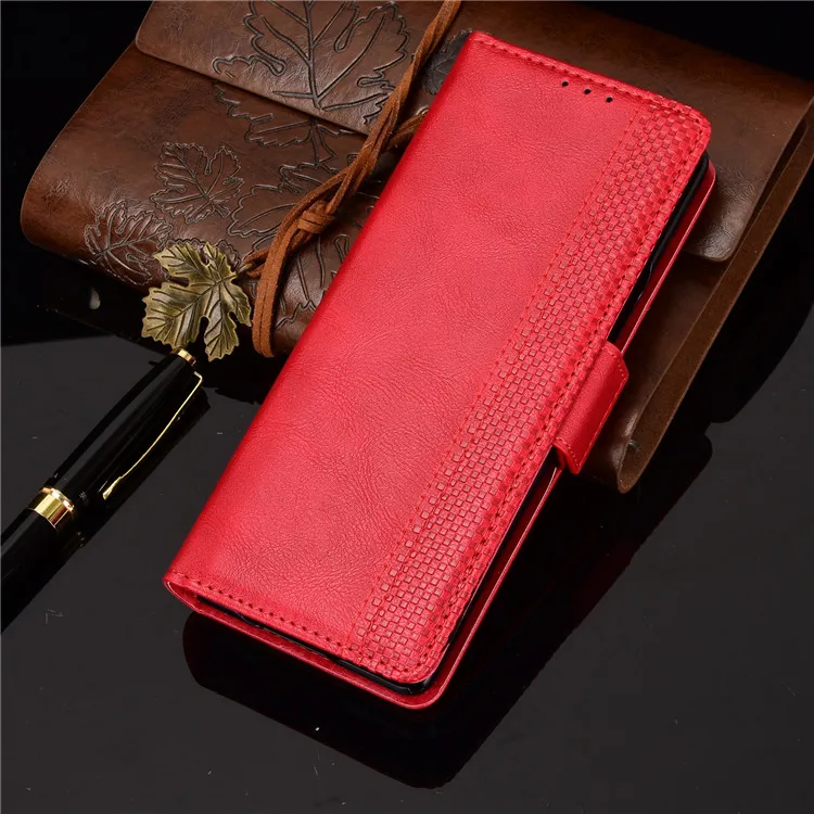 Luxury Leather Wallet Flip Case with Magnetic Closure and Photo Frame