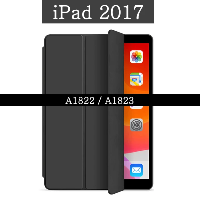 For iPad 2017 Чехол для планшета для Apple iPad 5 A1822 A1823 iPad5 9,7 дюймов, умный чехол с функцией автоматического пробуждения и сна, Магнитный чехол из искусственной кожи, откидной Чехол - Цвет: For iPad 2017