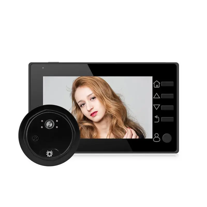 

4.3 Inch Digital Door Viewer Doorbell Night Vision Photo Video Message Peephole Camera Monitoring Cam