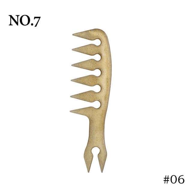 Teeth Double Side Tooth Combs Barber Hair Dyeing Cutting Coloring Brush Fish Bone Shape Hair Brush Man Hair Styling Tool