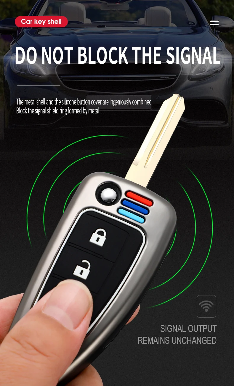 Custodia per chiave auto in lega di zinco per Nissan Qashqai J11 Xtrail Murano MAXIMA ALTIMA Juke Micra Tiida Pulsar2014-2018 portachiavi - H8ea98fc8069a4df8b97a533f4f3f186cv