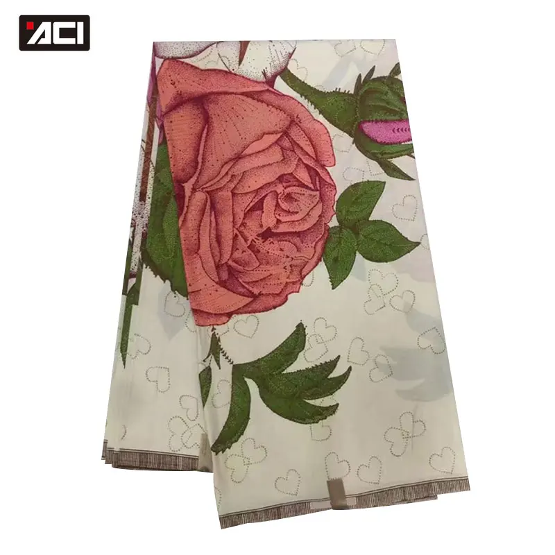 

ACI New Veritable Real Wax Fabric For Sewing Fashion Nigeria Wax Batik African Ankara Fabrics 6 Yards Cotton Wax High Quality
