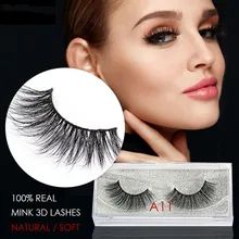 Genailish норковые ресницы 3D накладные ресницы 1 пара натуральные ресницы супер качество накладные ресницы для наращивания Makeup-A11