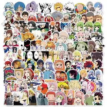 Pegatinas bonitas para ordenador portátil, pegatina de Anime Mix/Inuyasha/Jujutsu/Demon/Zero Two/Rem/Los Vengadores de Tokio, Doodle para equipaje, venta al por mayor, 10/30/50 piezas