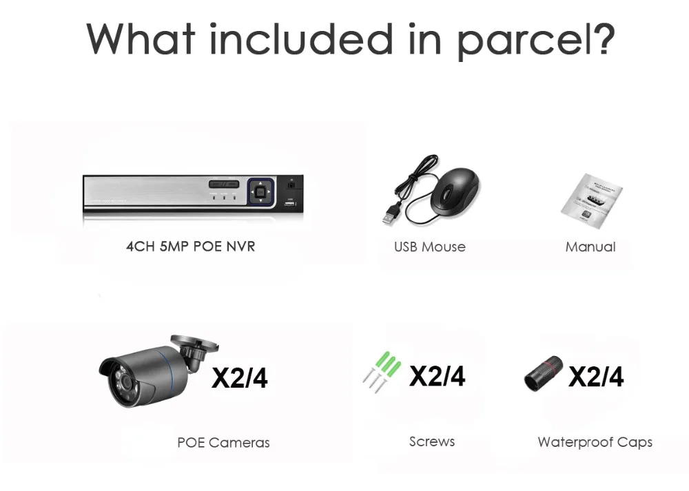 Gadinan 4CH 5MP POE NVR лицевой набор для распознавания системы видеонаблюдения Аудио AI 5MP безопасности ИК ip-камера Открытый ONVIF комплект видеонаблюдения