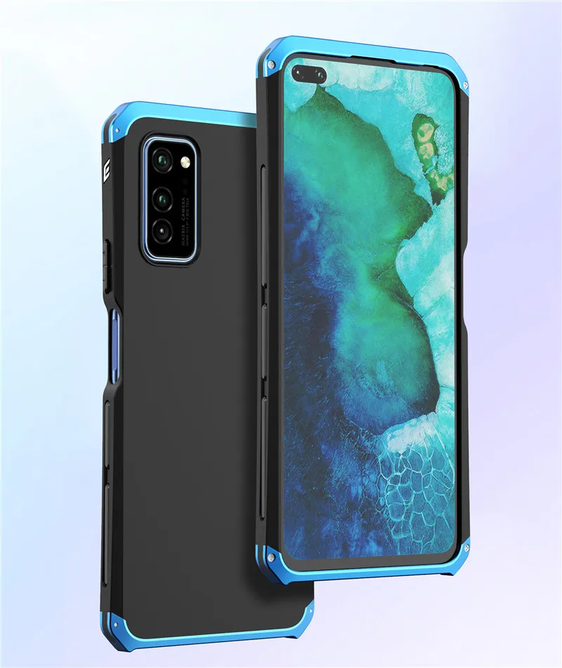 Чехол для Honor V30, чехол для huawei Honor V30 Pro, ударопрочный металлический+ поликарбонатный защитный чехол V30, Жесткий Чехол для huawei V30 Pro, Fundas Carcasa