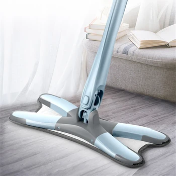 

X-type Floor Mop Flat Mops Pads Lazy Home Cleaning Tool 360 Degree for Wood Ceramic Tiles Household Reusable Microfiber