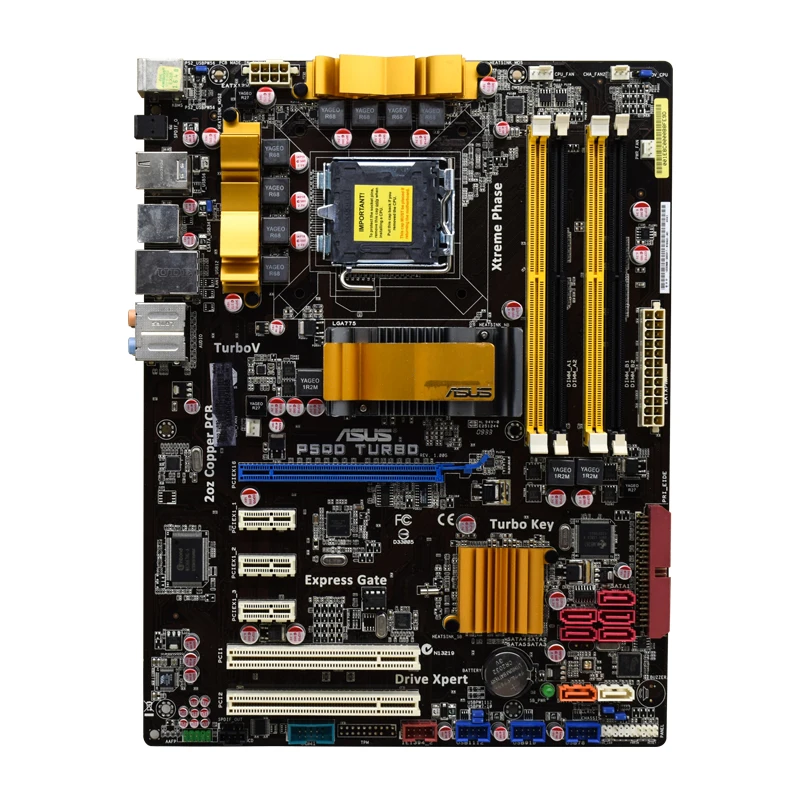 Материнская плата ASUS P5QD TURBO LGA 775 оригинальная материнская для настольного ПК Intel