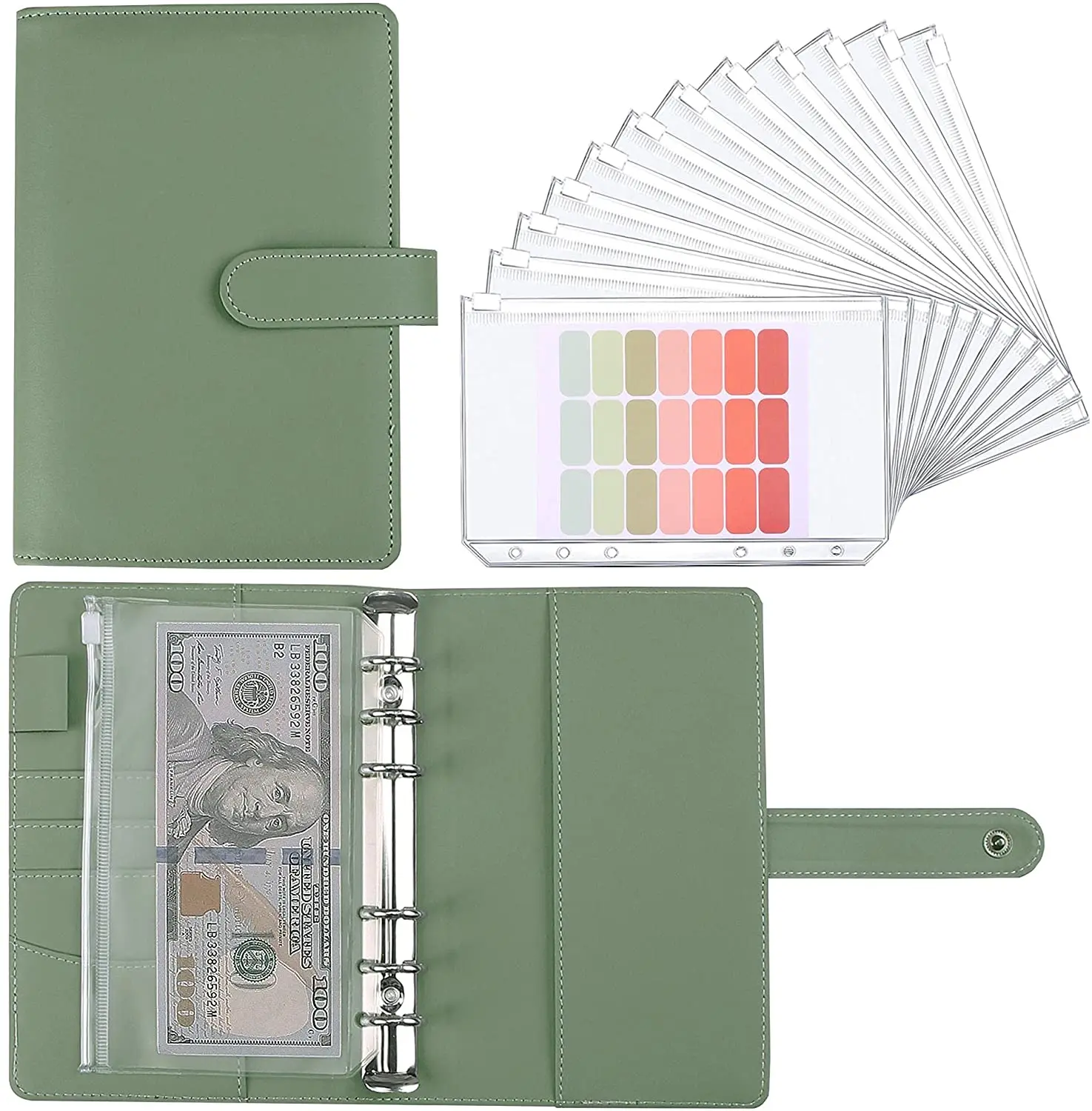 A6 Pu Leather Notebook Binder Planner Budget