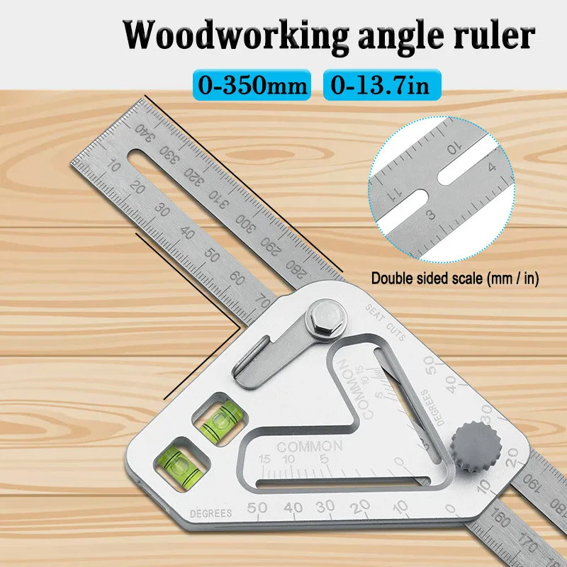 Multi-function Measuring Angle Ruler Revolutionary Carpentry Construction Tool 