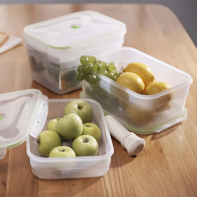 

Food for New Style Plastic Pumping Spacious Freshness Box Container Large Size Sealed Insulated Vacuum Pumping Freshness Box Who