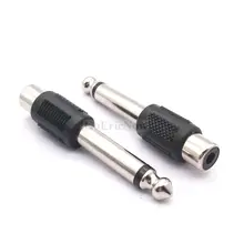 1 Cái 6.5 Mm 6.35 Mm 1/4 "Nam 3 Lỗ Stereo/2 Lỗ Đơn Cắm RCA Nữ jack Trộn Âm Thanh Kết Nối Âm Thanh Adapter(China)