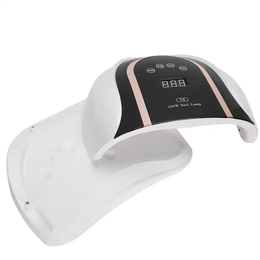 T4 160W 54pcs LED Nail Light Machine Portable Two Hands Nail Gel Curing Light Nail Polish Dryer Light Nail Art Gel Curing Tools