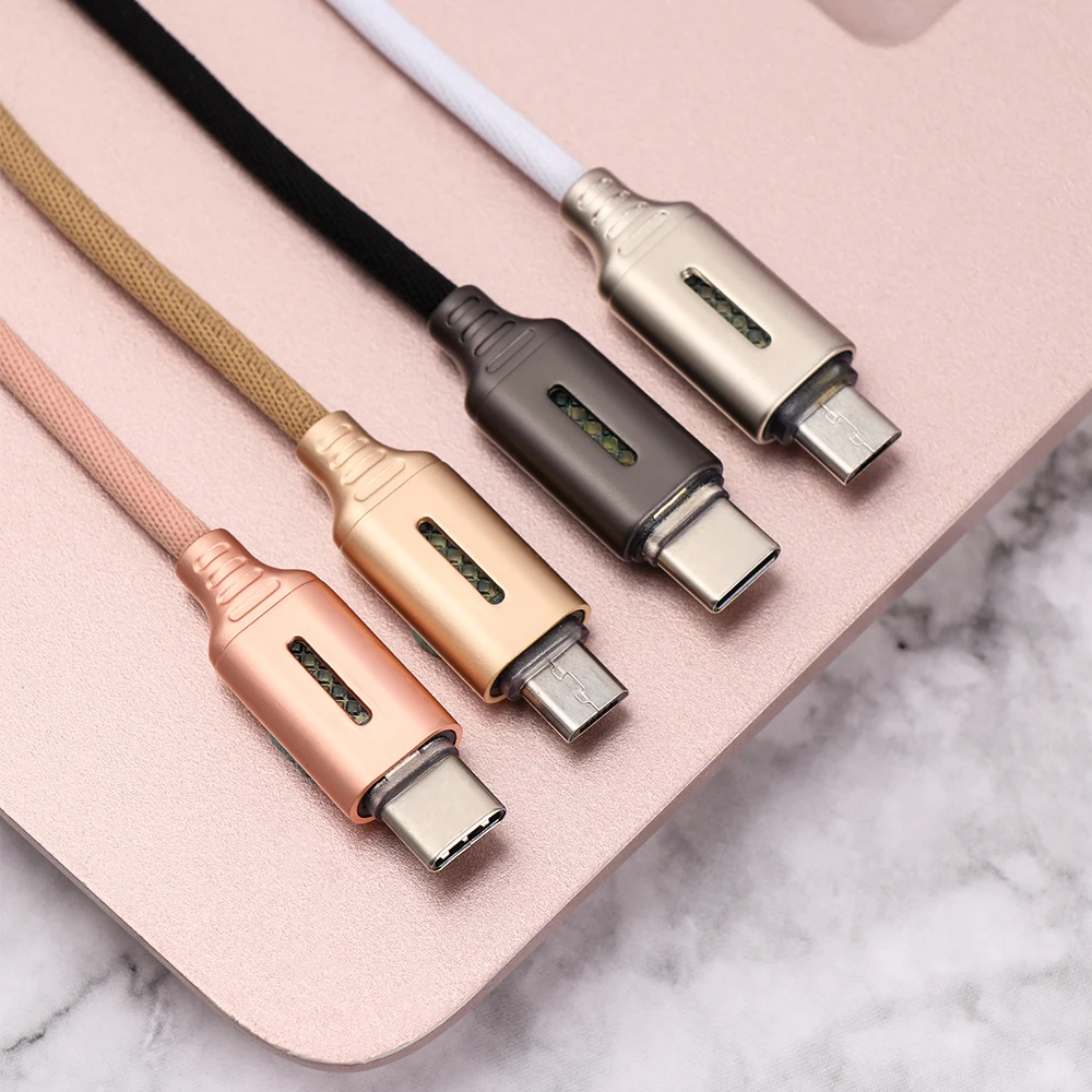 1 шт., 1 м, usb кабель для зарядки и синхронизации данных, нейлоновый кабель с защитой безопасности, обновленный автоматический отключаемый светодиодный светильник, аксессуары USB