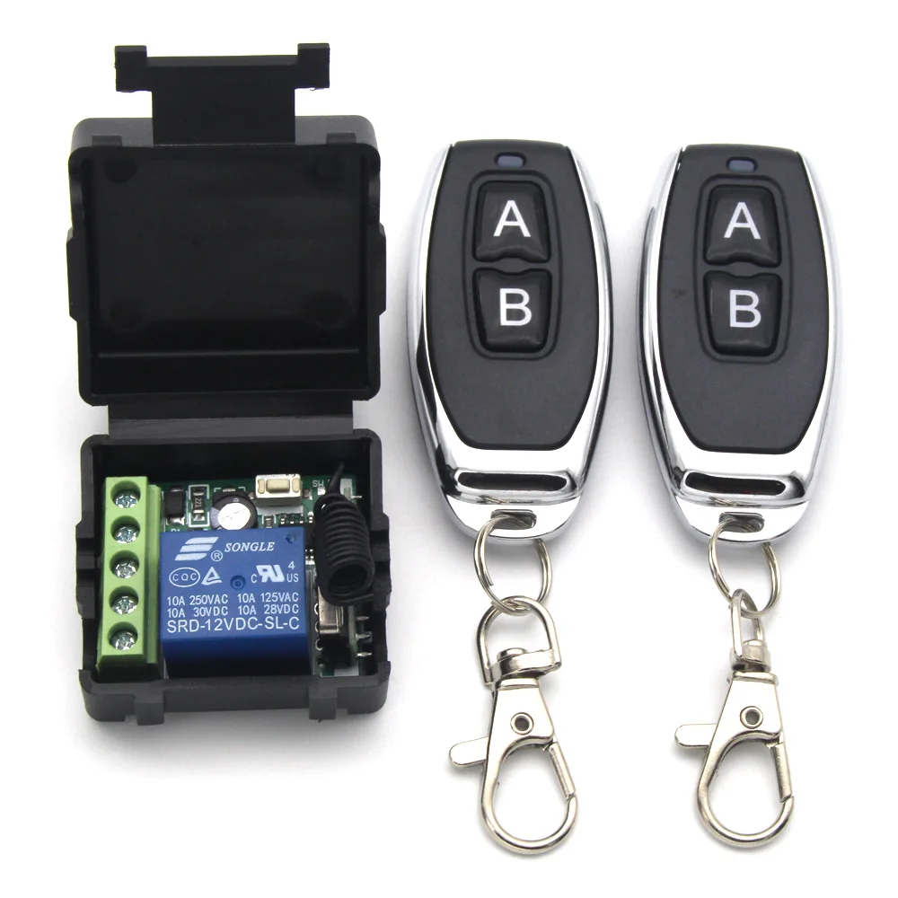 DC 12V Single Channel Relay Module RF Wireless Switch Receiver + Remote Control Transmitter DIY Kit | Электроника