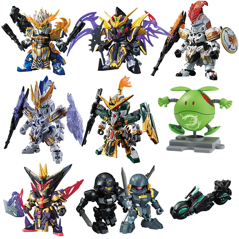 

Bandai SD GUNDAM WORLD SANGOKU SOKETSUDEN Ryubi Da Qiao Dian Wei Xia Hou Dunyuan Q Version Figure Assembled Gundam