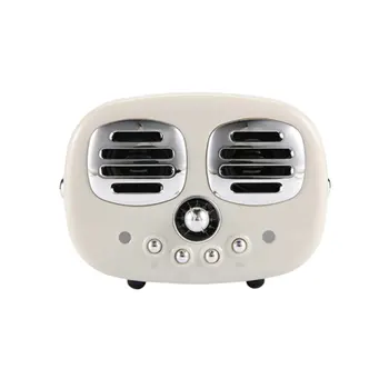 

1PC Retro Speaker Mini Wireless Loudspeaker TF U Disk Audio Stereo Subwoofer Sound (White)