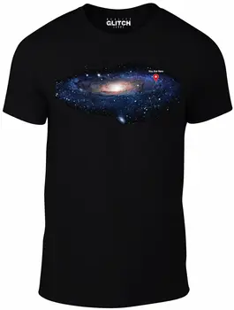 

Mens You Are Here T Shirt Space Map Stars Science Solar System Galaxy Infinity
