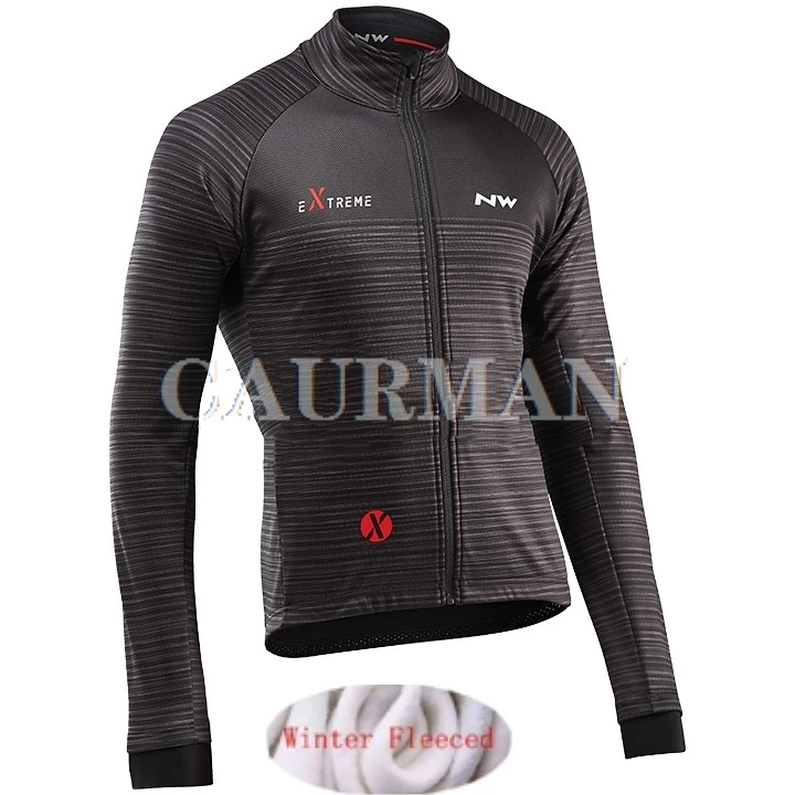 winter jersey Новинка Northwave Зимняя Теплая Флисовая одежда для велоспорта NW предупреждающий мужской костюм Джерси куртка для езды на велосипеде MTB Одежда комбинезон комплект - Цвет: winter jersey